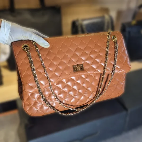 Brown Office Bag For Girls close view