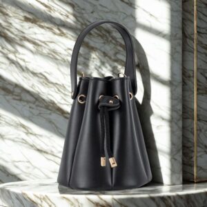Black Basket bag for girls front pic