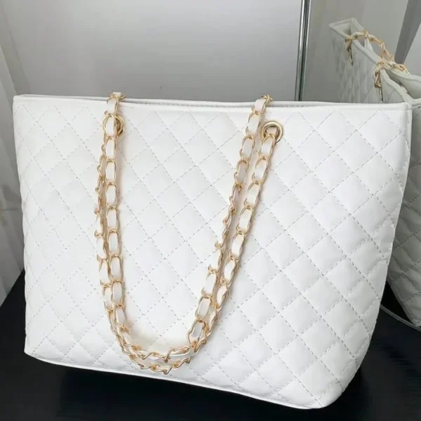 White Tote Leather Bags For Girls