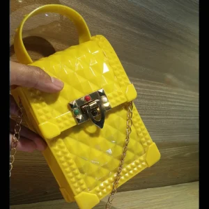 Yellow Mobile Pouch For Girls