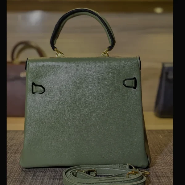 Green Leather Kelly Bag Back View| Buy online at best price in UAE